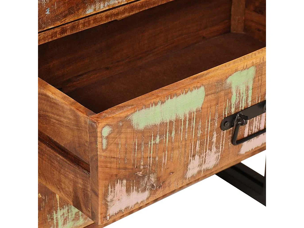 Credenza marrone 66 x 33 x 70 cm in legno massello di recupero