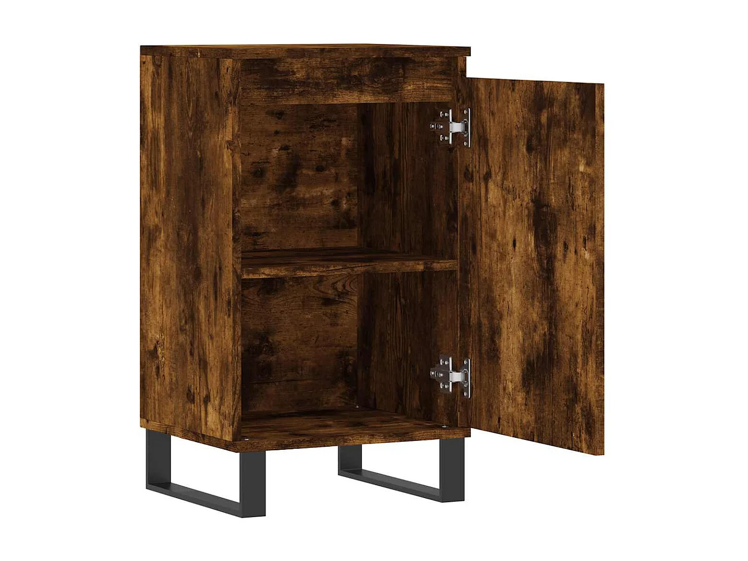 Buffet chêne fumé 40x35x70 cm bois d'ingénierie