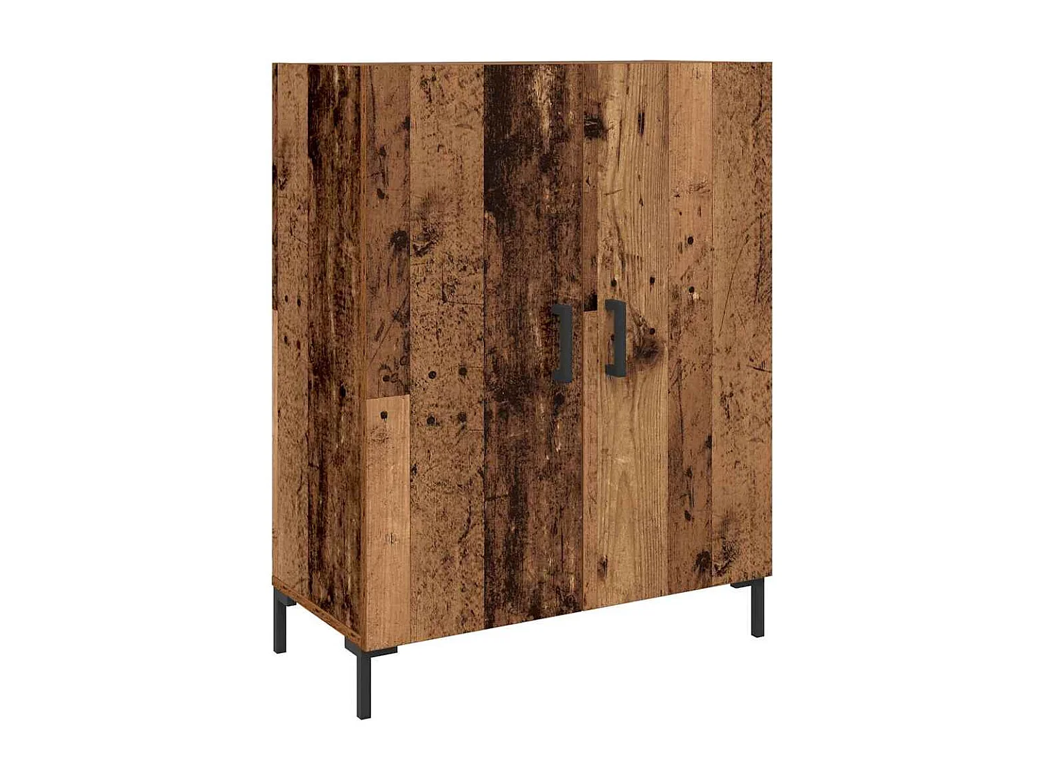 Hoge kast antiek hout 69,5 x 34 x 180 cm bewerkt hout