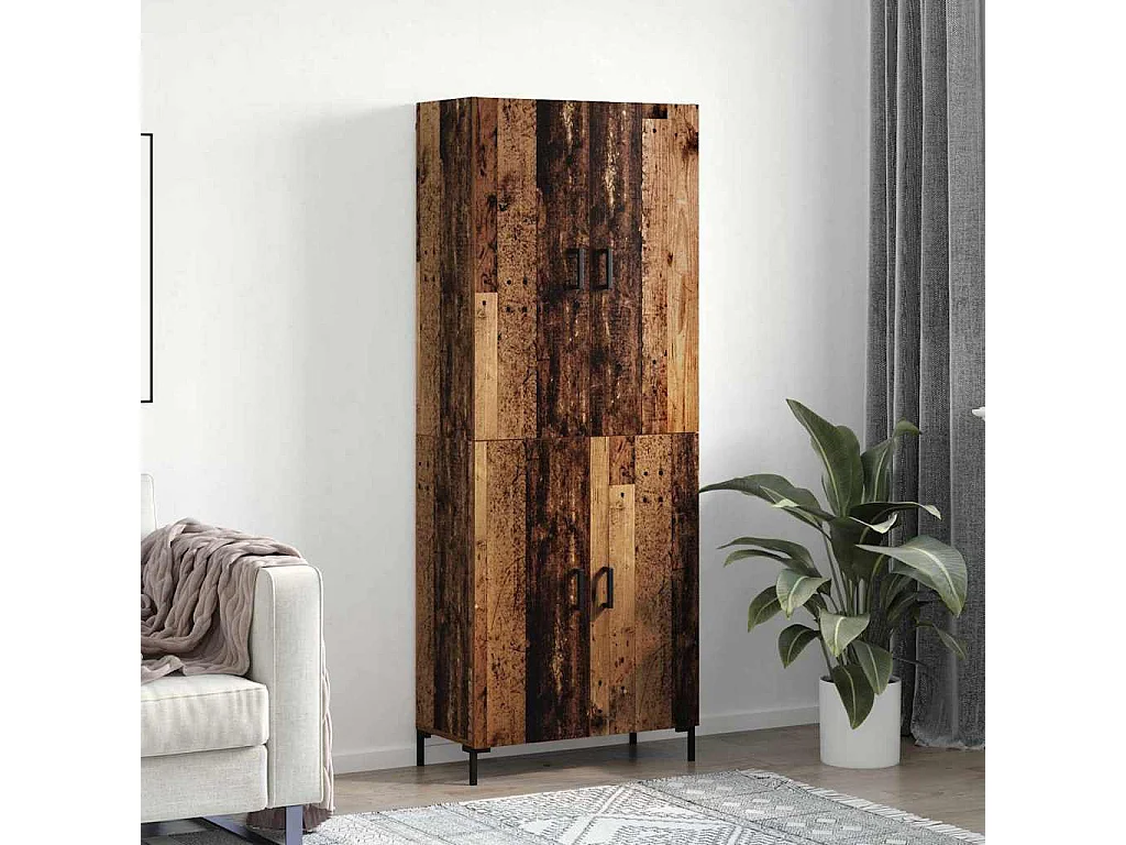 Mobile alto in legno antico 69,5 x 34 x 180 cm in legno ingegnerizzato