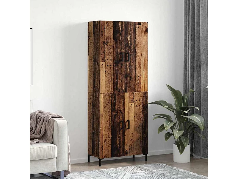 Mobile alto in legno antico 69,5 x 34 x 180 cm in legno ingegnerizzato