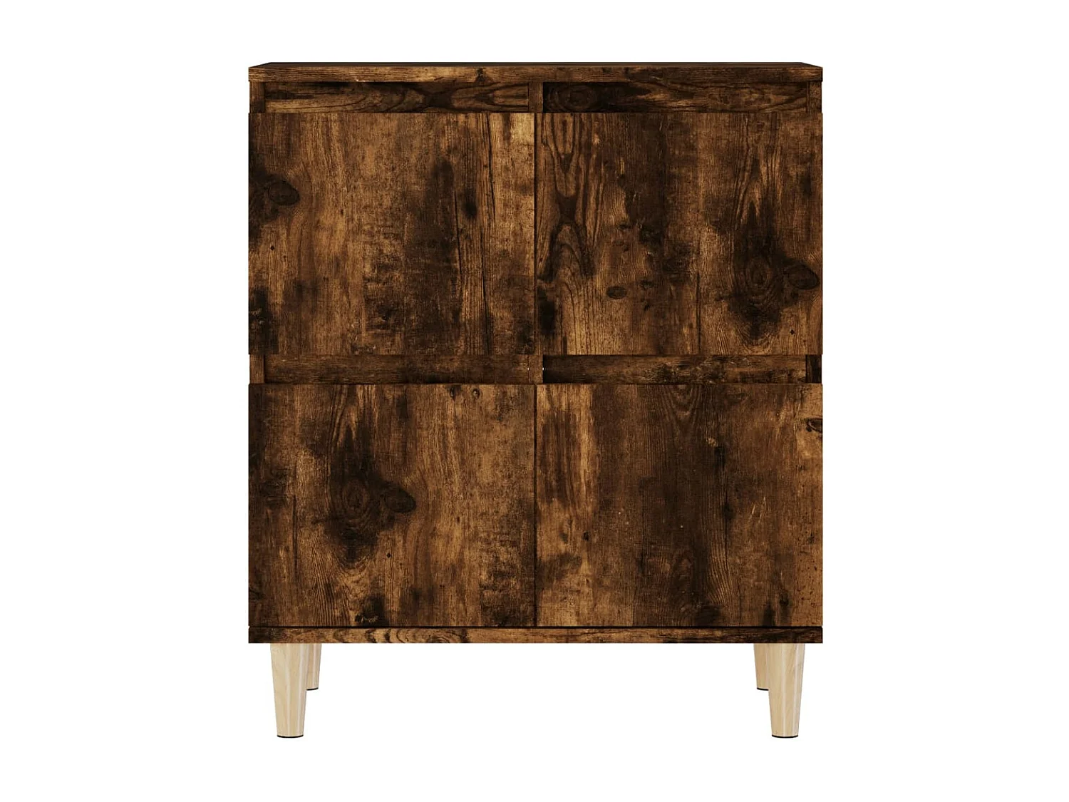 Buffets 2 pcs chêne fumé 60x35x70 cm bois d'ingénierie