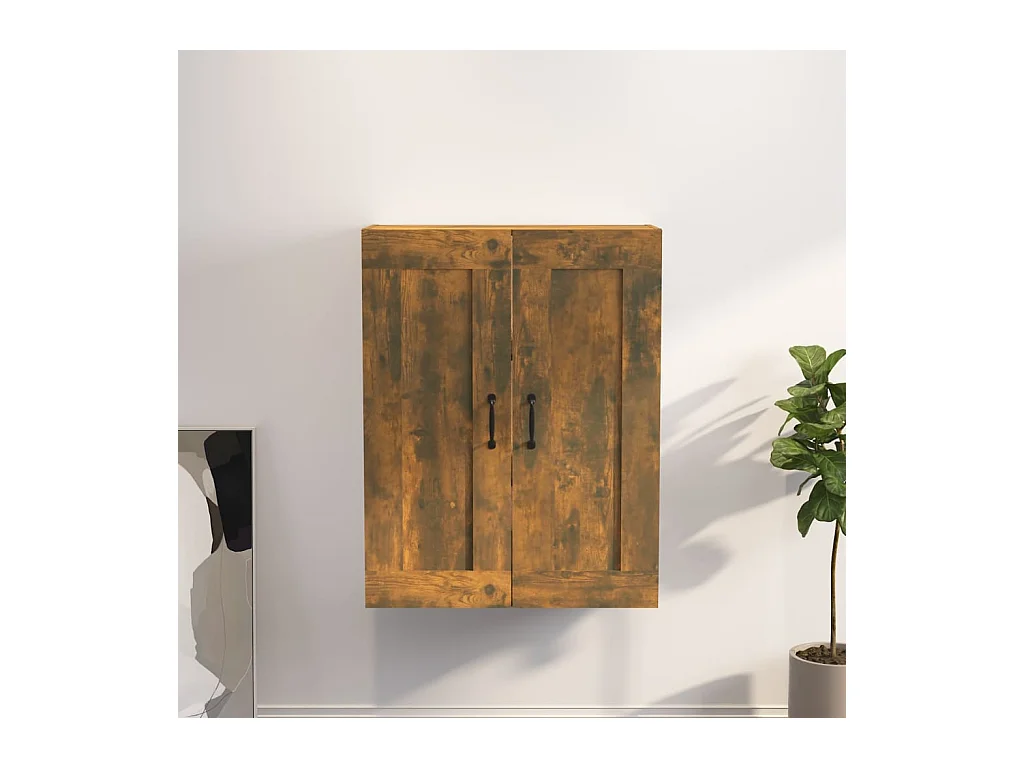 Armoire murale suspendue Chêne fumé 69,5x32,5x90 cm