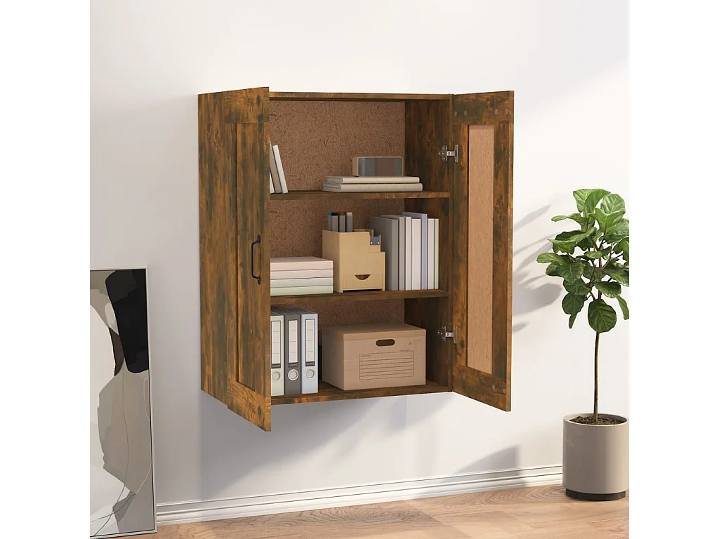 Armoire murale suspendue Chêne fumé 69,5x32,5x90 cm
