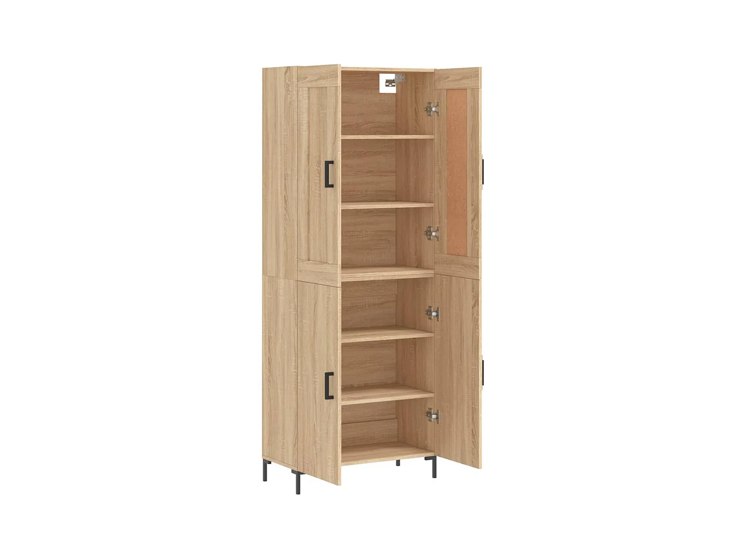 Hoog dressoir Sonoma eiken 69,5x34x180 cm Technisch hout