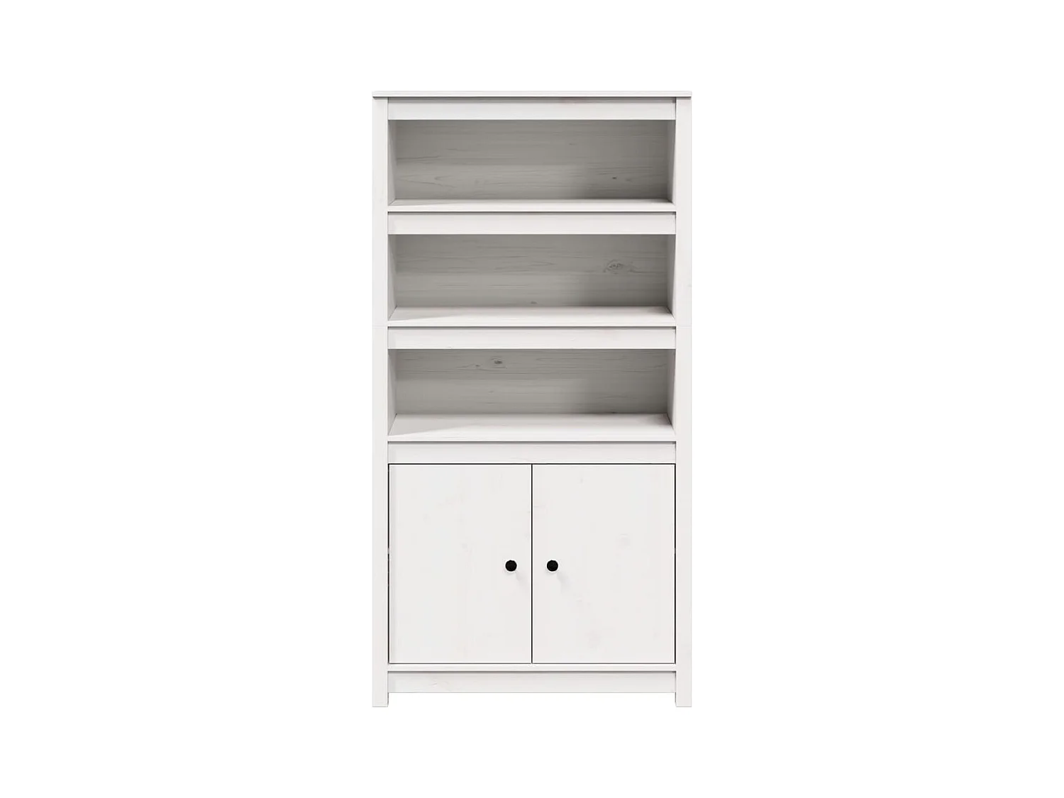 Hoog dressoir Wit 80x35x154 cm Massief grenenhout