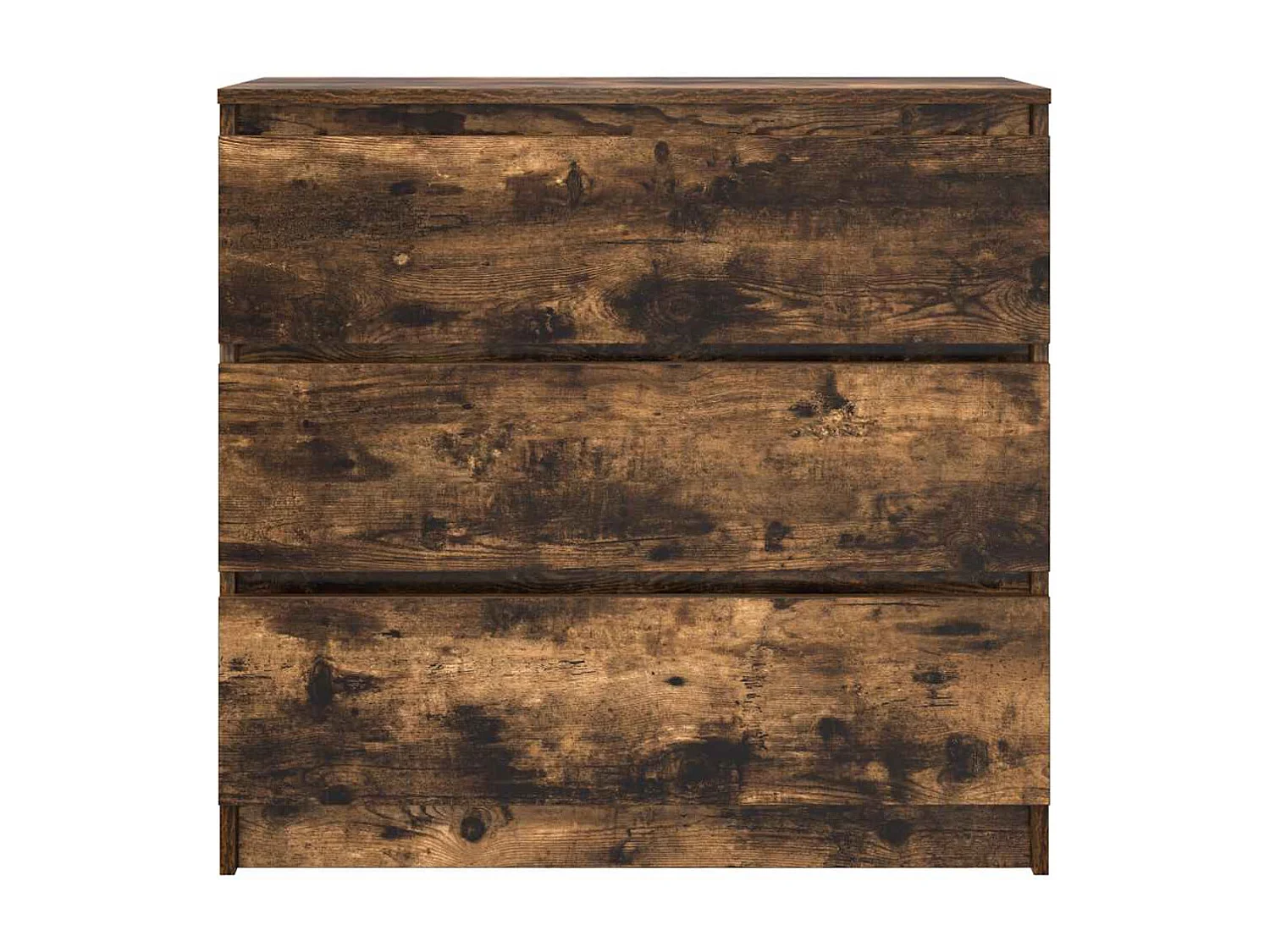 Aparador de roble ahumado 80x35x76 cm madera de ingeniería