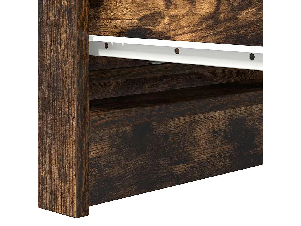 Aparador de roble ahumado 80x35x76 cm madera de ingeniería