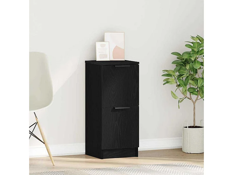 Buffet Chêne noir 30 x 30 x 70 cm Bois d'ingénierie