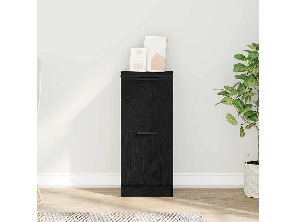 Buffet Chêne noir 30 x 30 x 70 cm Bois d'ingénierie