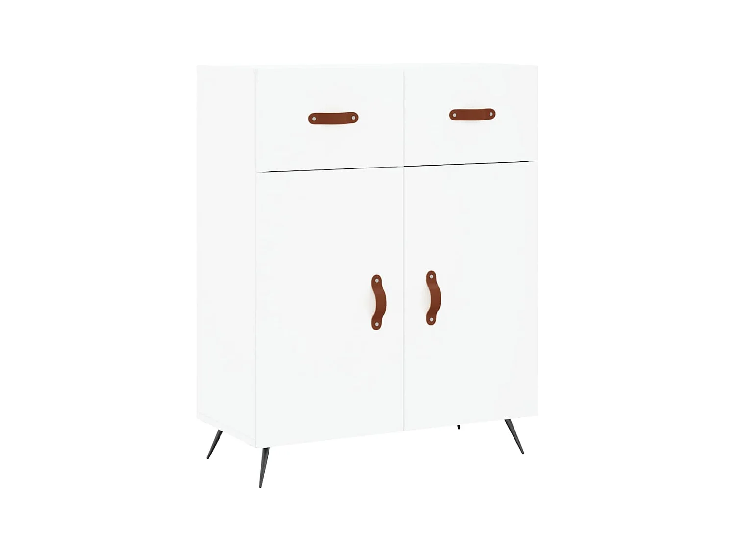 Buffet haut Blanc 69,5x34x180 cm Bois d'ingénierie