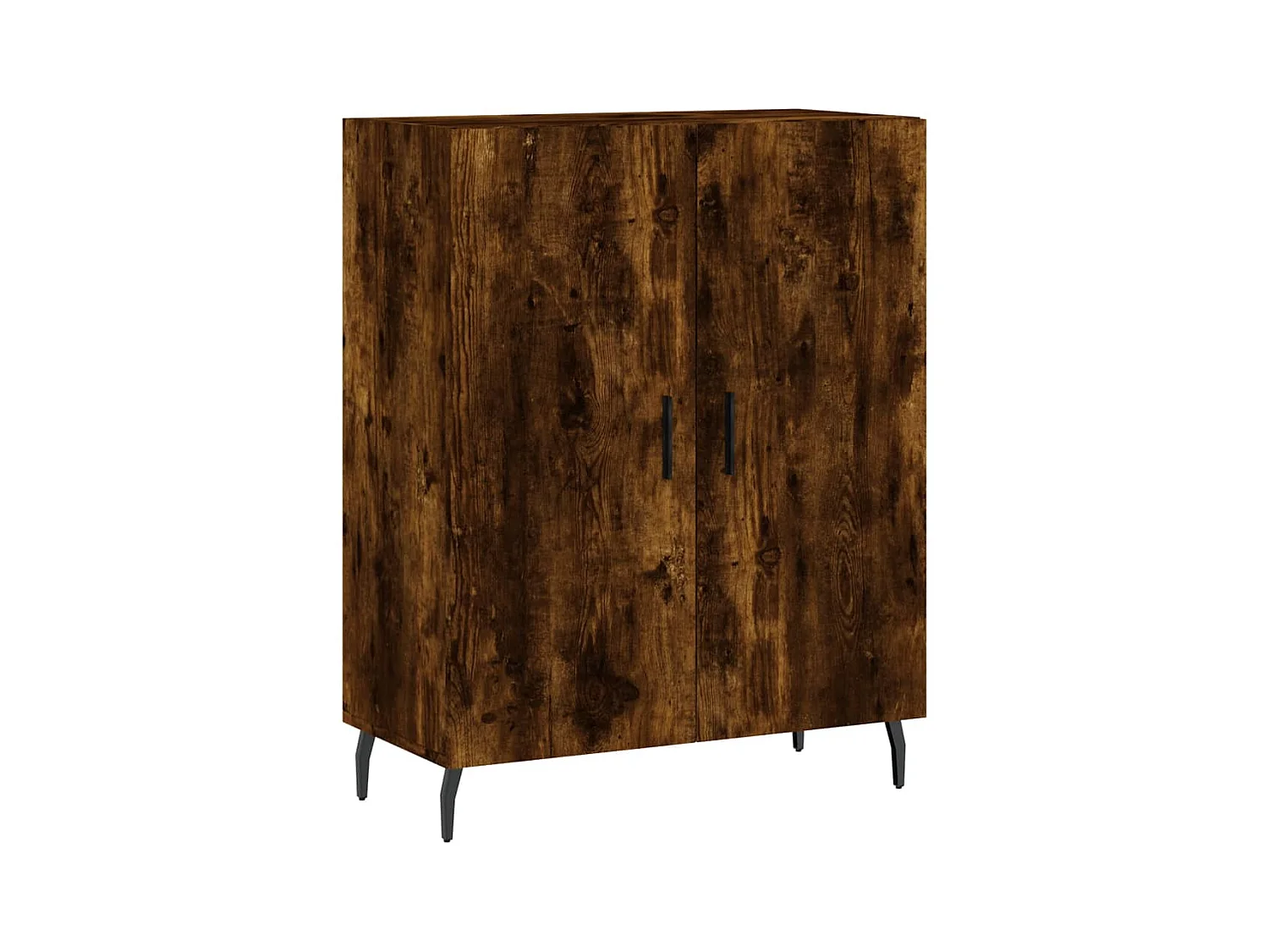 Buffet haut Chêne fumé 69,5x34x180 cm Bois d'ingénierie