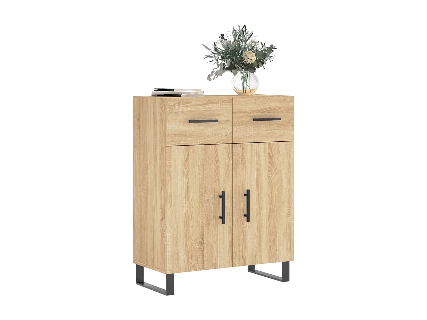 Buffet chêne sonoma 69,5x34x90 cm bois d'ingénierie