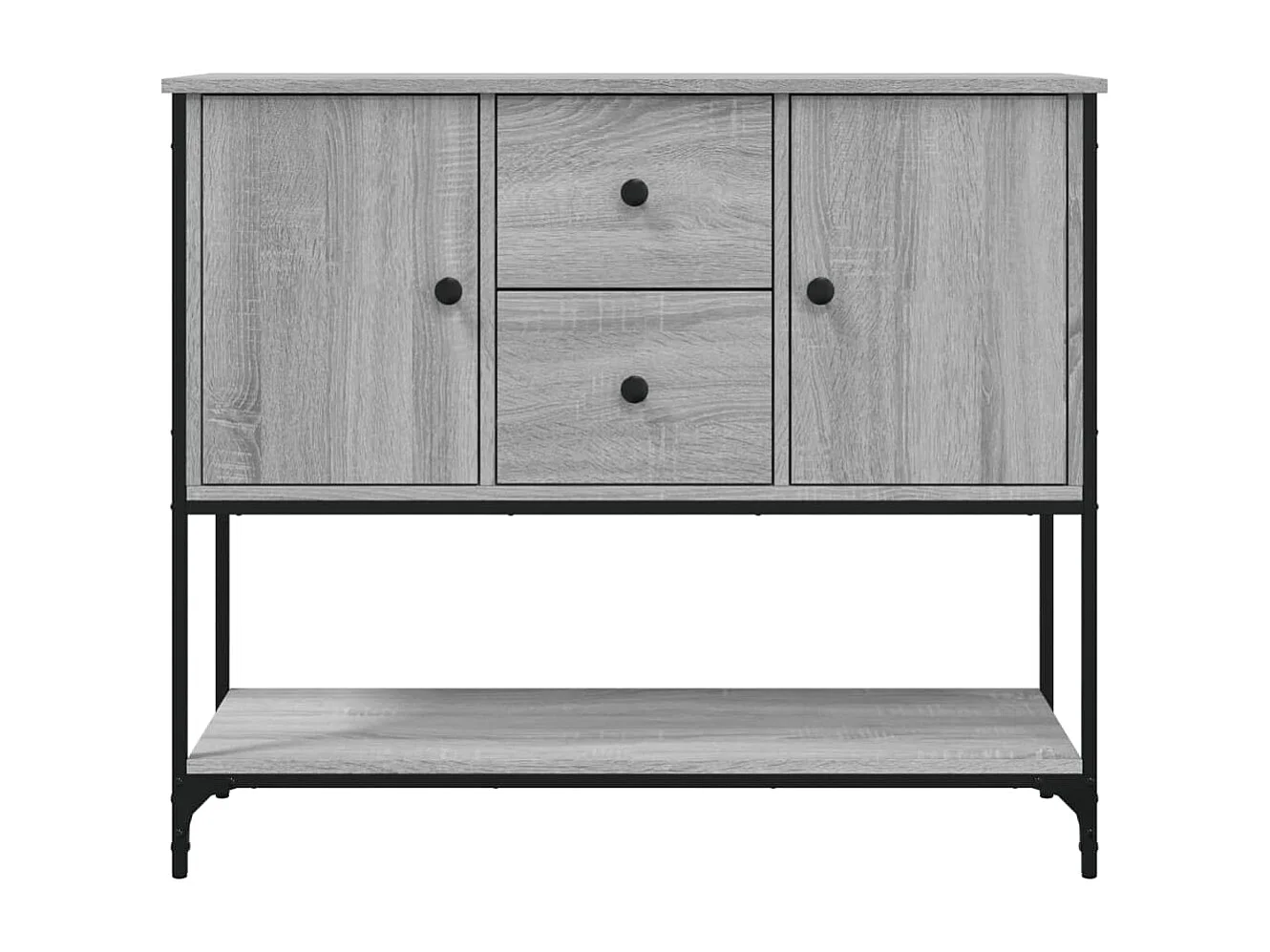 Buffet sonoma gris 100x36x85 cm bois d'ingénierie