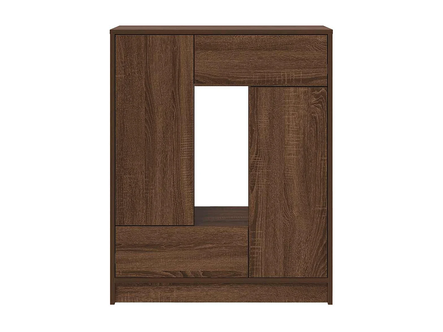 Buffet avec tiroirs et portes chêne marron 73x31x90 cm