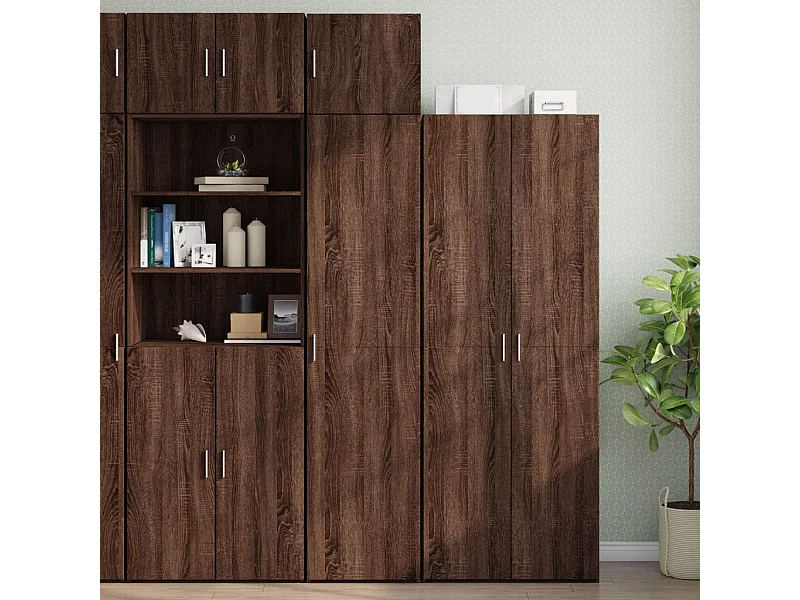 Slanke opbergkast bruin eiken 45x42,5x225 cm