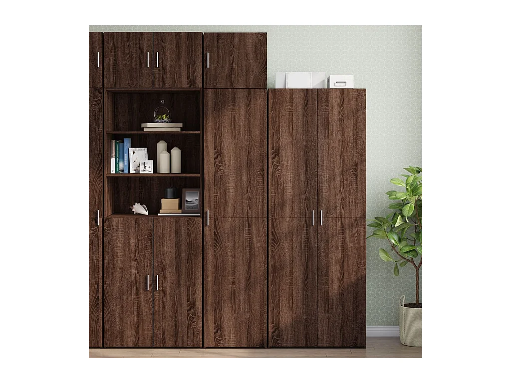Mueble de almacenaje Slim roble marrón 45x42,5x225 cm
