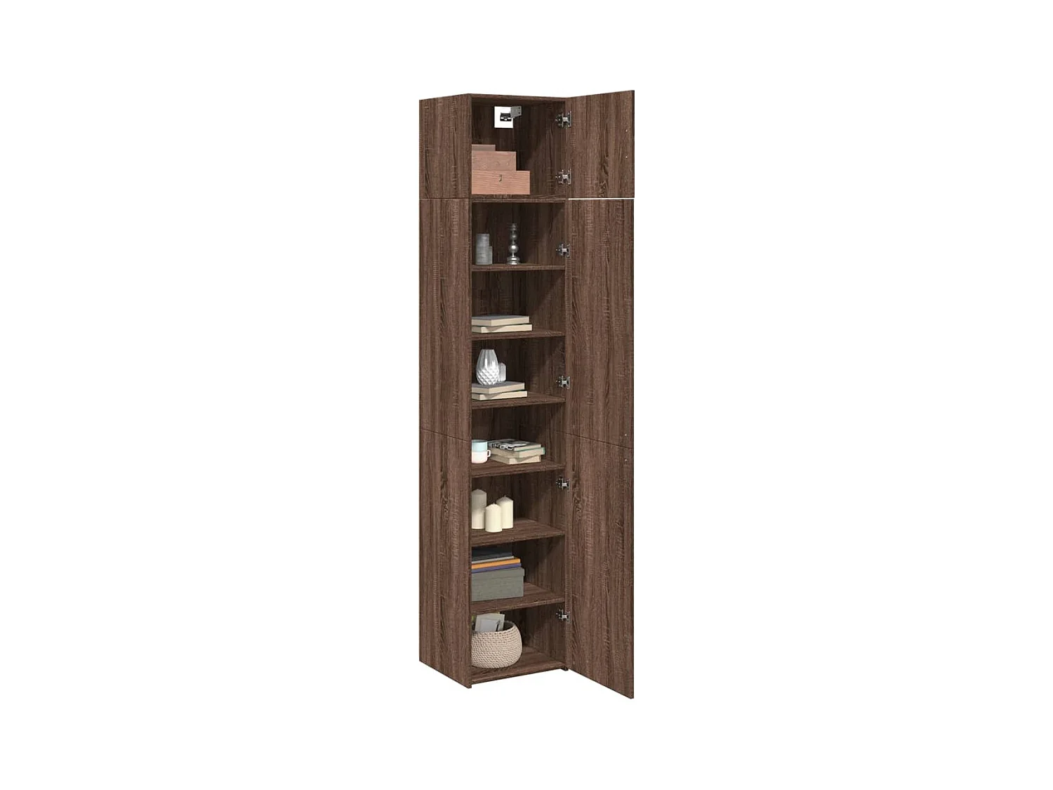 Mueble de almacenaje Slim roble marrón 45x42,5x225 cm