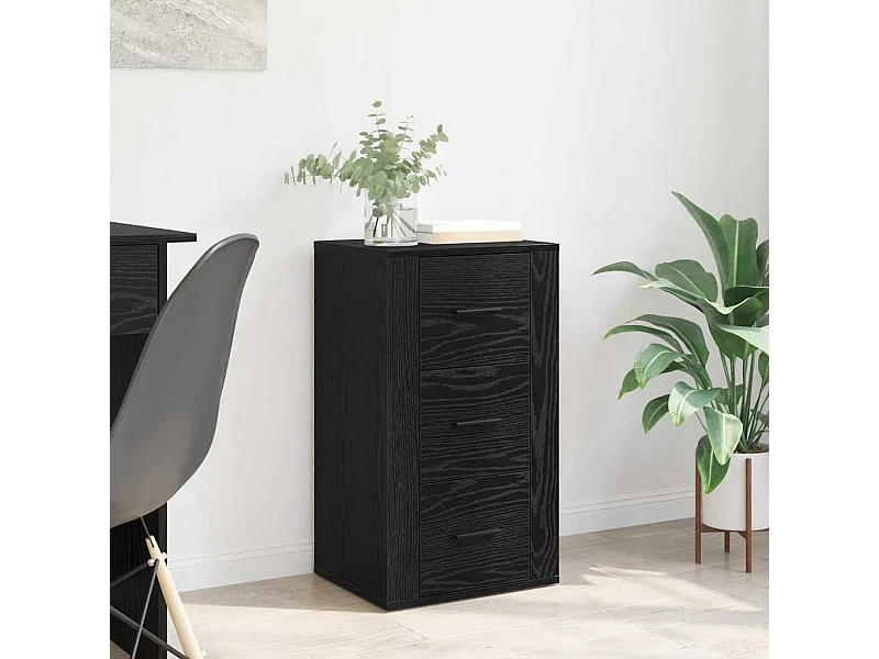 Buffet avec tiroir Chêne noir 40 x 33 x 70 cm Bois d'ingénierie