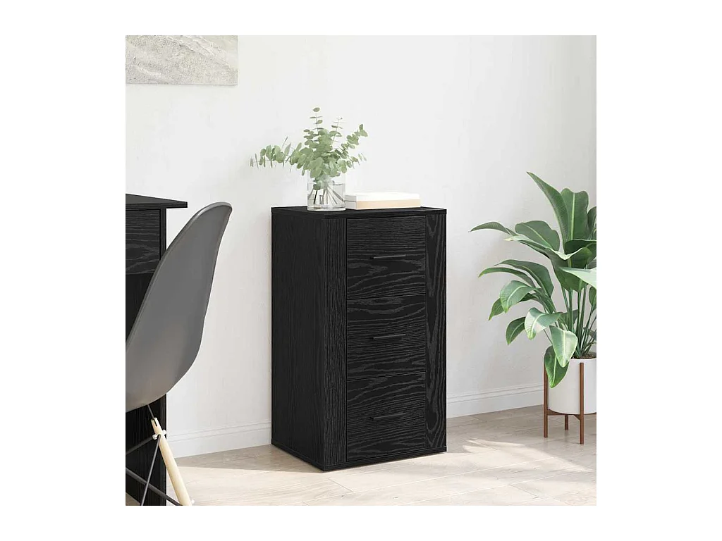 Buffet avec tiroir Chêne noir 40 x 33 x 70 cm Bois d'ingénierie