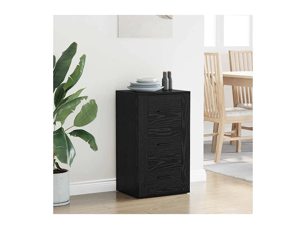 Buffet avec tiroir Chêne noir 40 x 33 x 70 cm Bois d'ingénierie