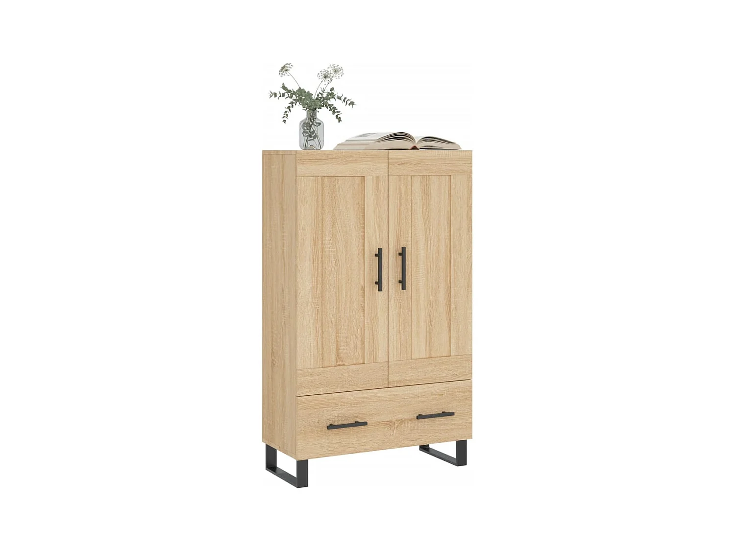 Credenza alta in rovere Sonoma 69,5x31x115 cm in legno ingegnerizzato