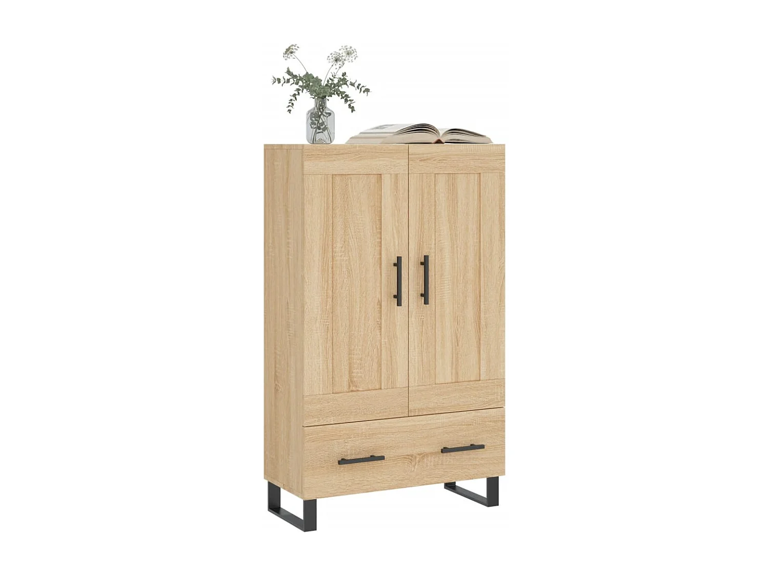 Buffet haut chêne sonoma 69,5x31x115 cm bois d'ingénierie