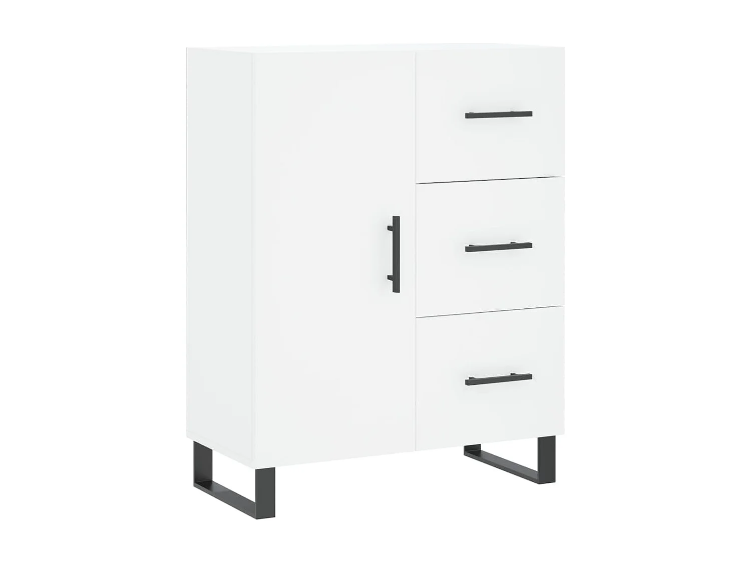 Wit hoog dressoir 69,5x34x180 cm Technisch hout