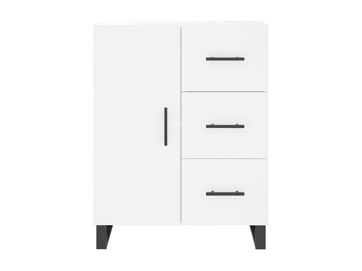 Wit hoog dressoir 69,5x34x180 cm Technisch hout