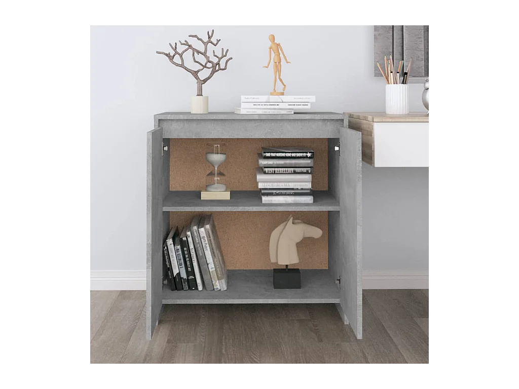 Buffet Gris béton 70x41x75 cm Bois d'ingénierie