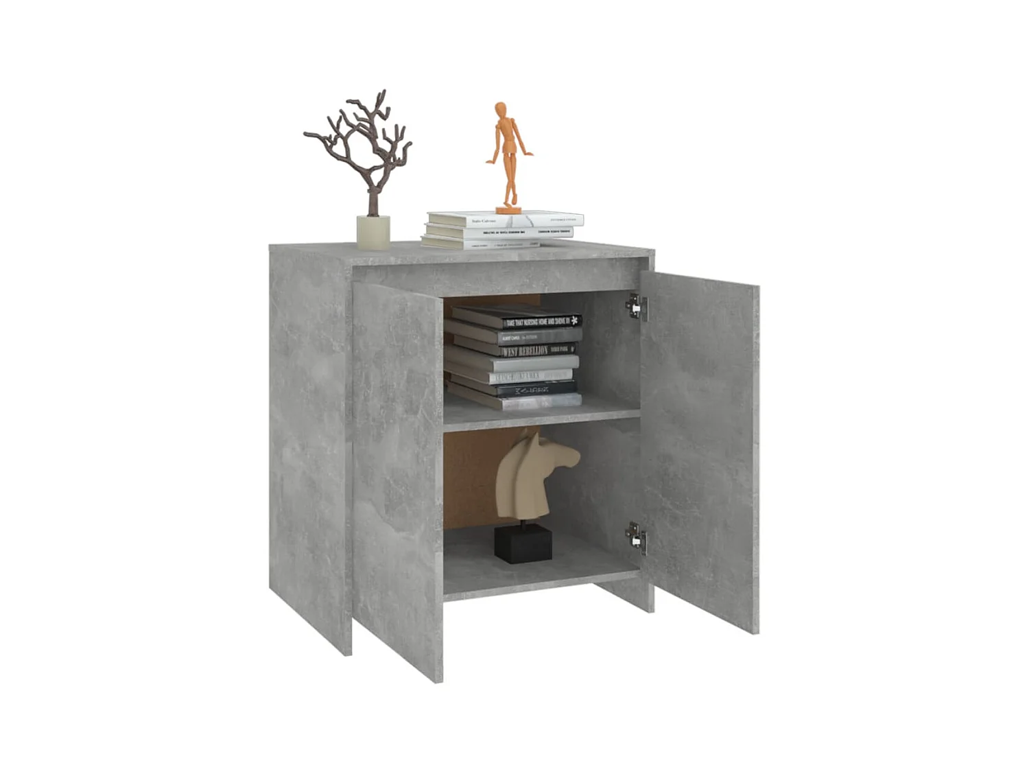 Buffet Gris béton 70x41x75 cm Bois d'ingénierie