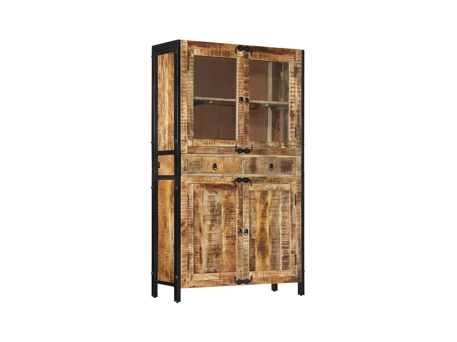 Buffet 100x40x175 cm bois de manguier brut massif