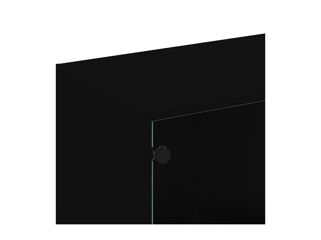 Boekenkast met zwarte deuren 136x37x109 cm bewerkt hout