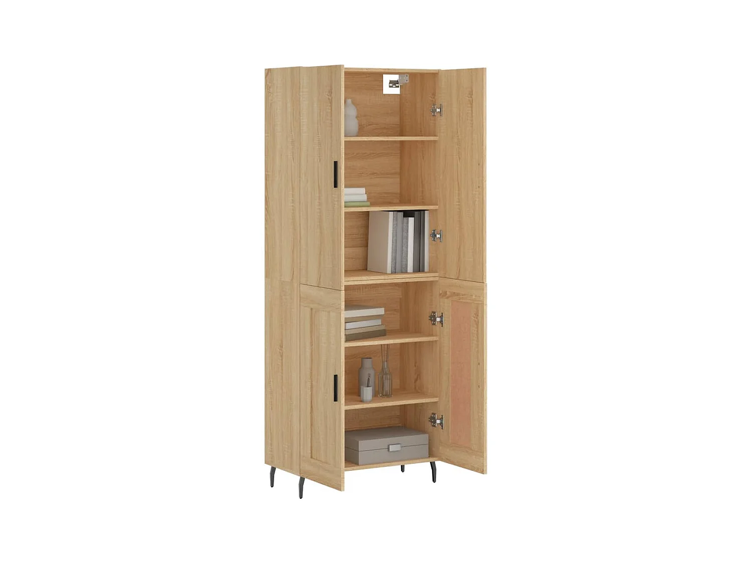 Hoog dressoir Sonoma eiken 69,5x34x180 cm Technisch hout