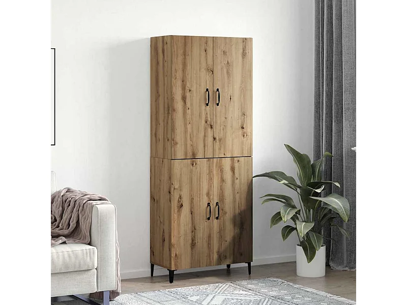 Haut Armoire 2 pcs chêne artisanal 69,5 x 34 x 180 cm