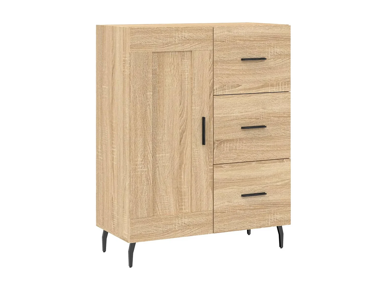 Buffet chêne sonoma 69,5x34x90 cm bois d'ingénierie