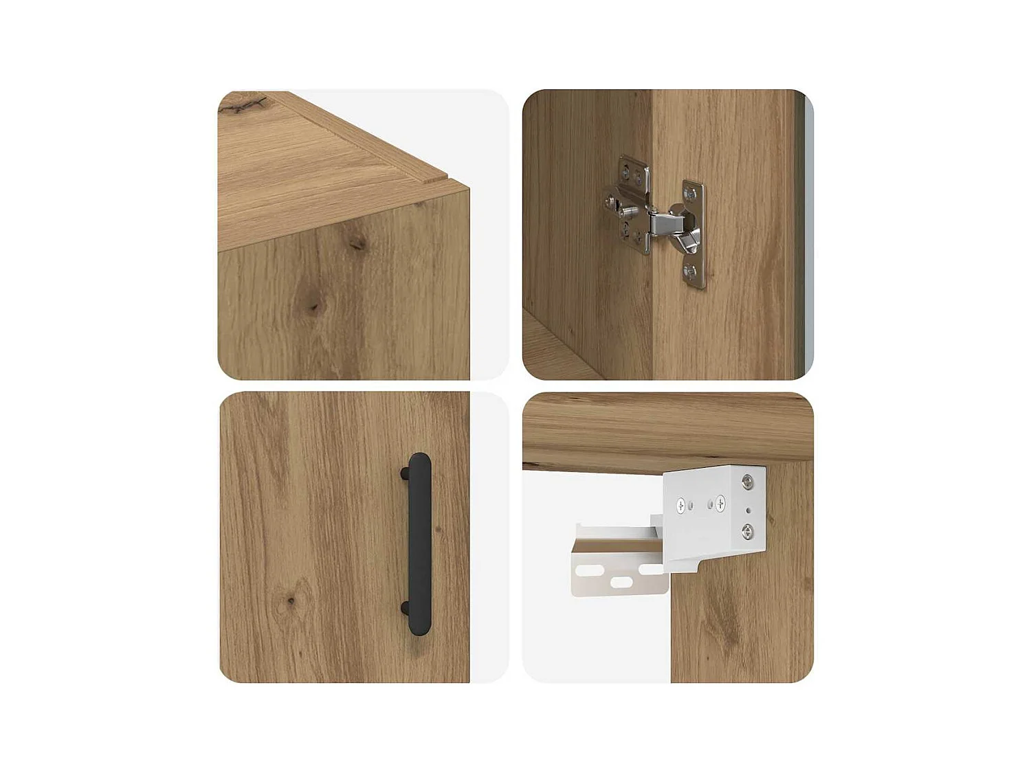 Armoires Murailles 2 pcs chêne artisanal 69,5 x 34 x 90 cm