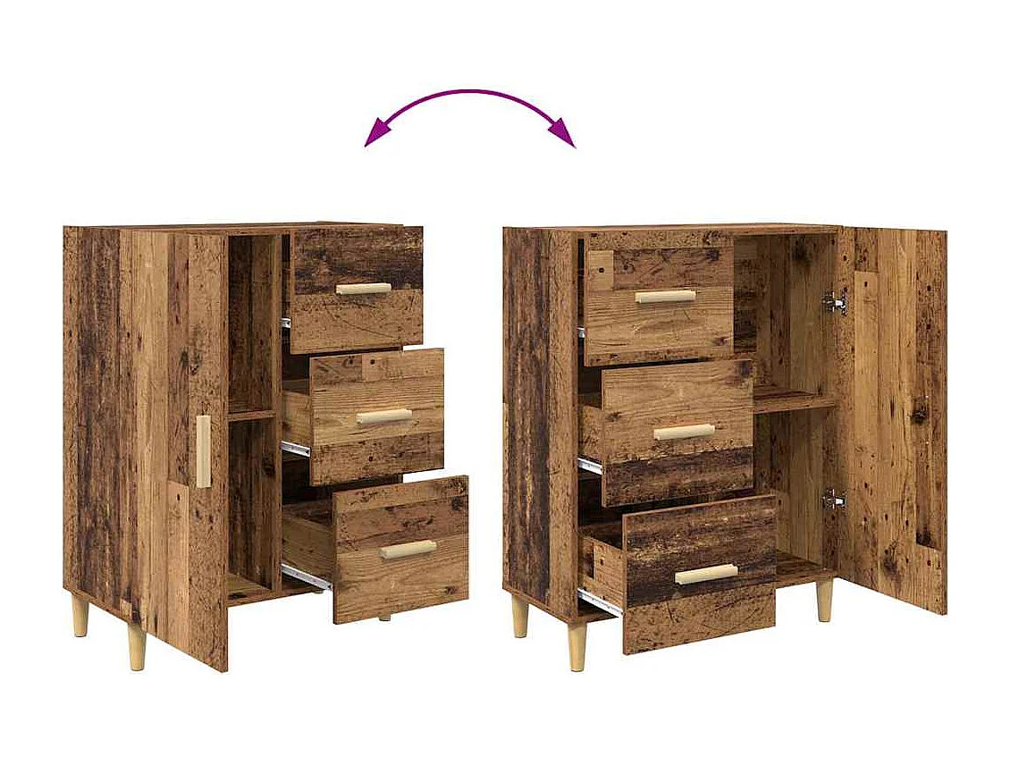 Buffet Bois ancien 34 x 69.5 x 90 cm Bois d'ingénierie