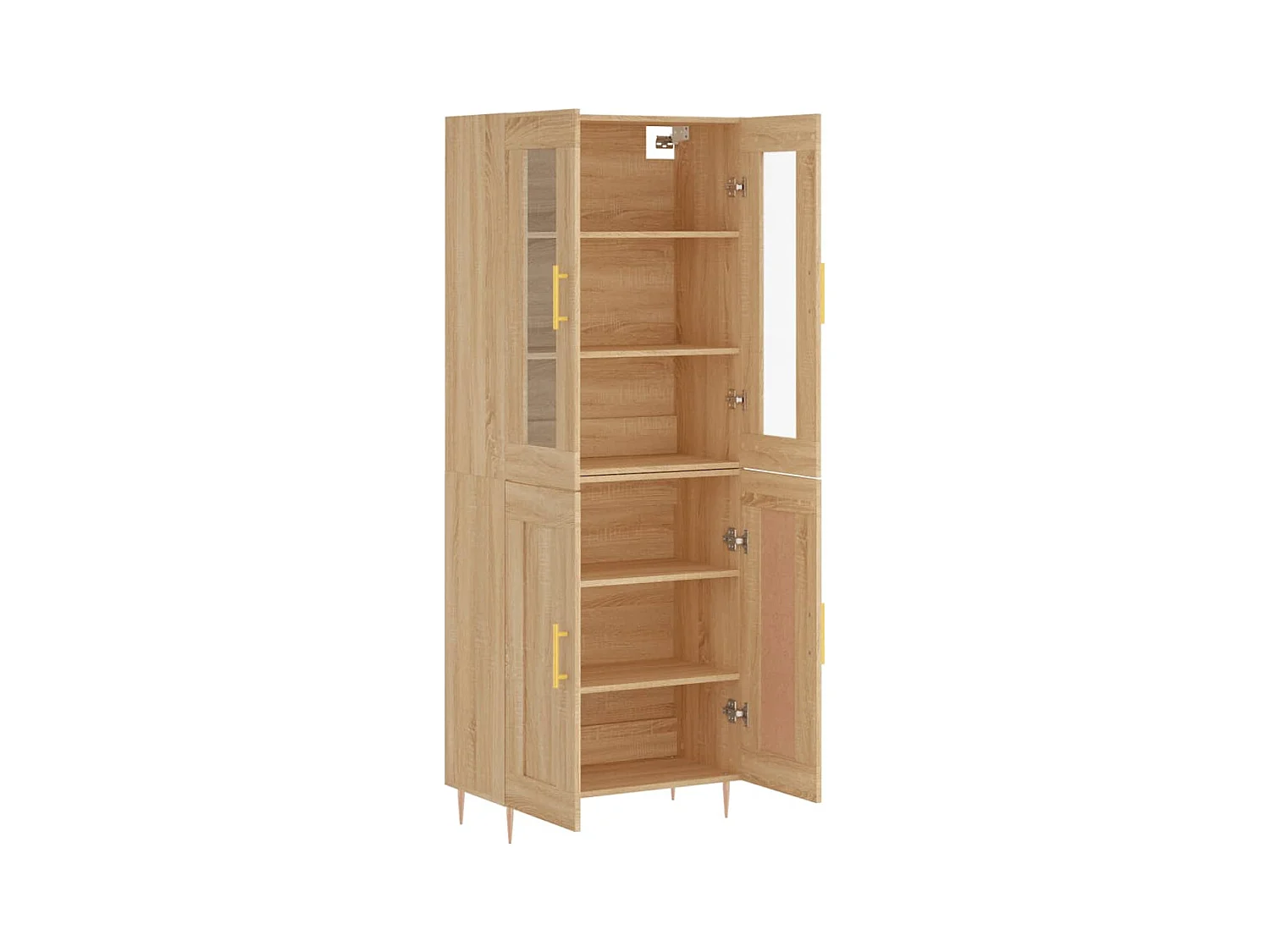 Hoog dressoir Sonoma eiken 69,5x34x180 cm Technisch hout