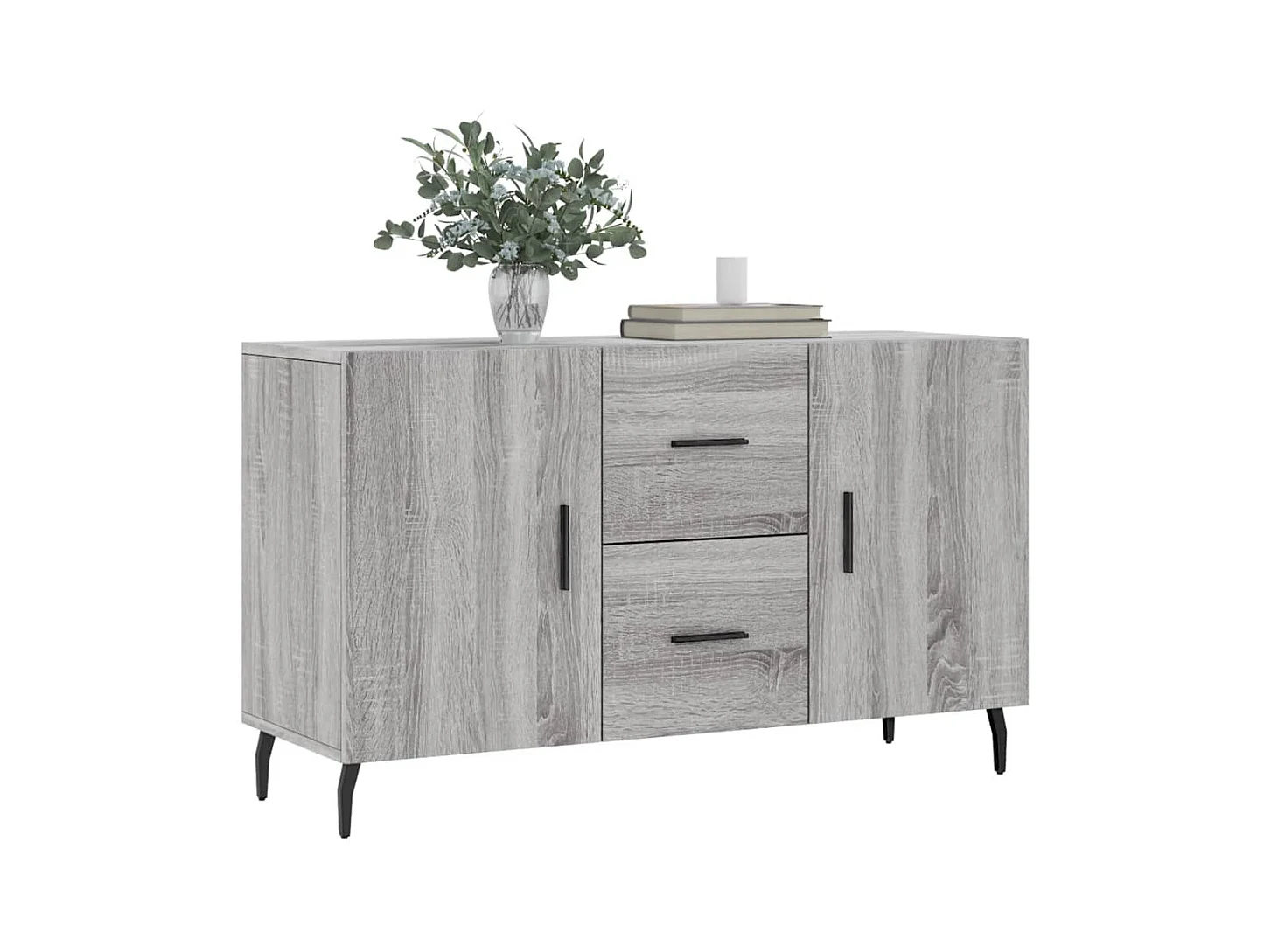 Buffet sonoma gris 100x36x60 cm bois d'ingénierie