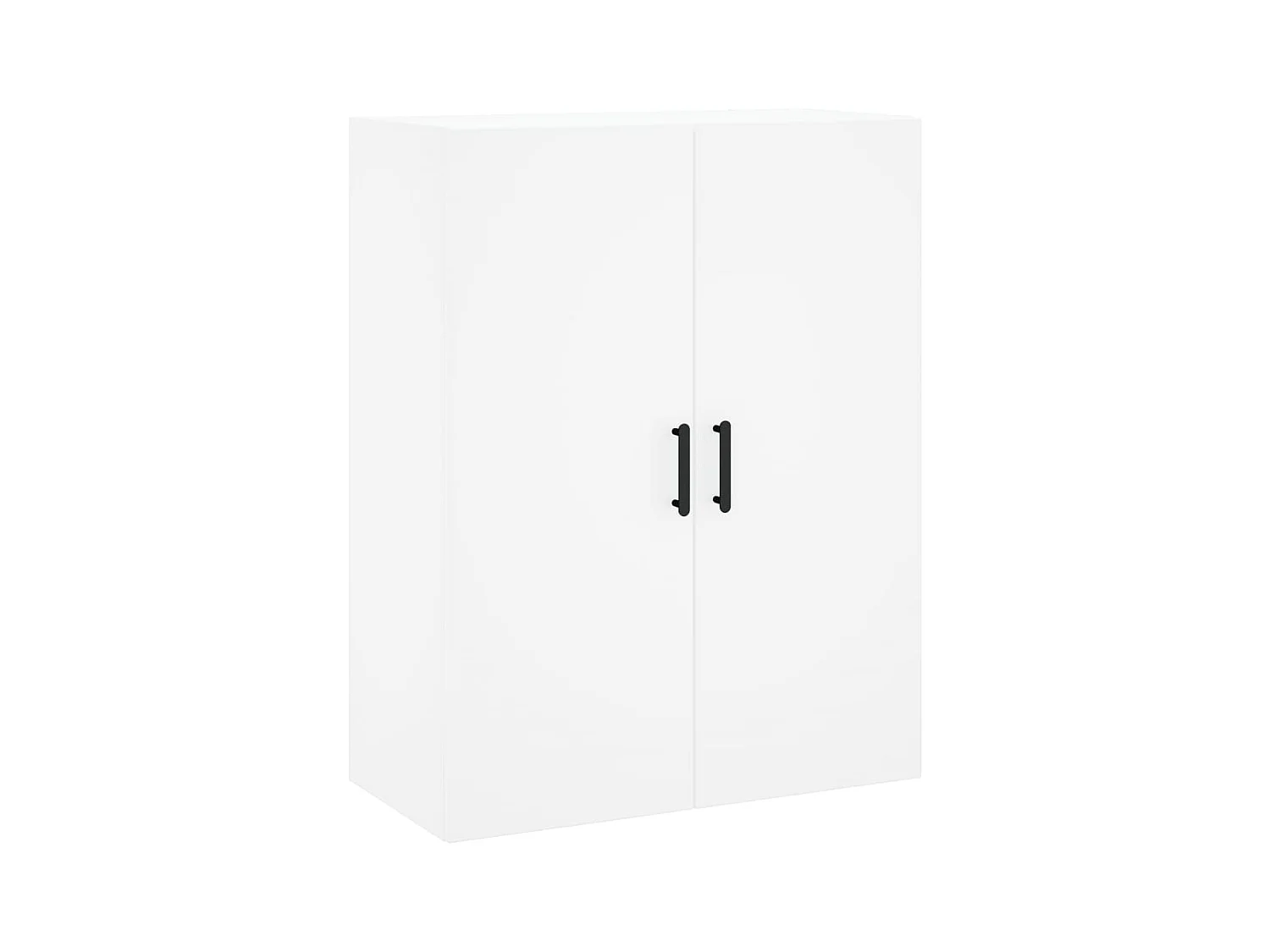 Credenza alta bianca 69,5x34x180 cm Legno ingegnerizzato