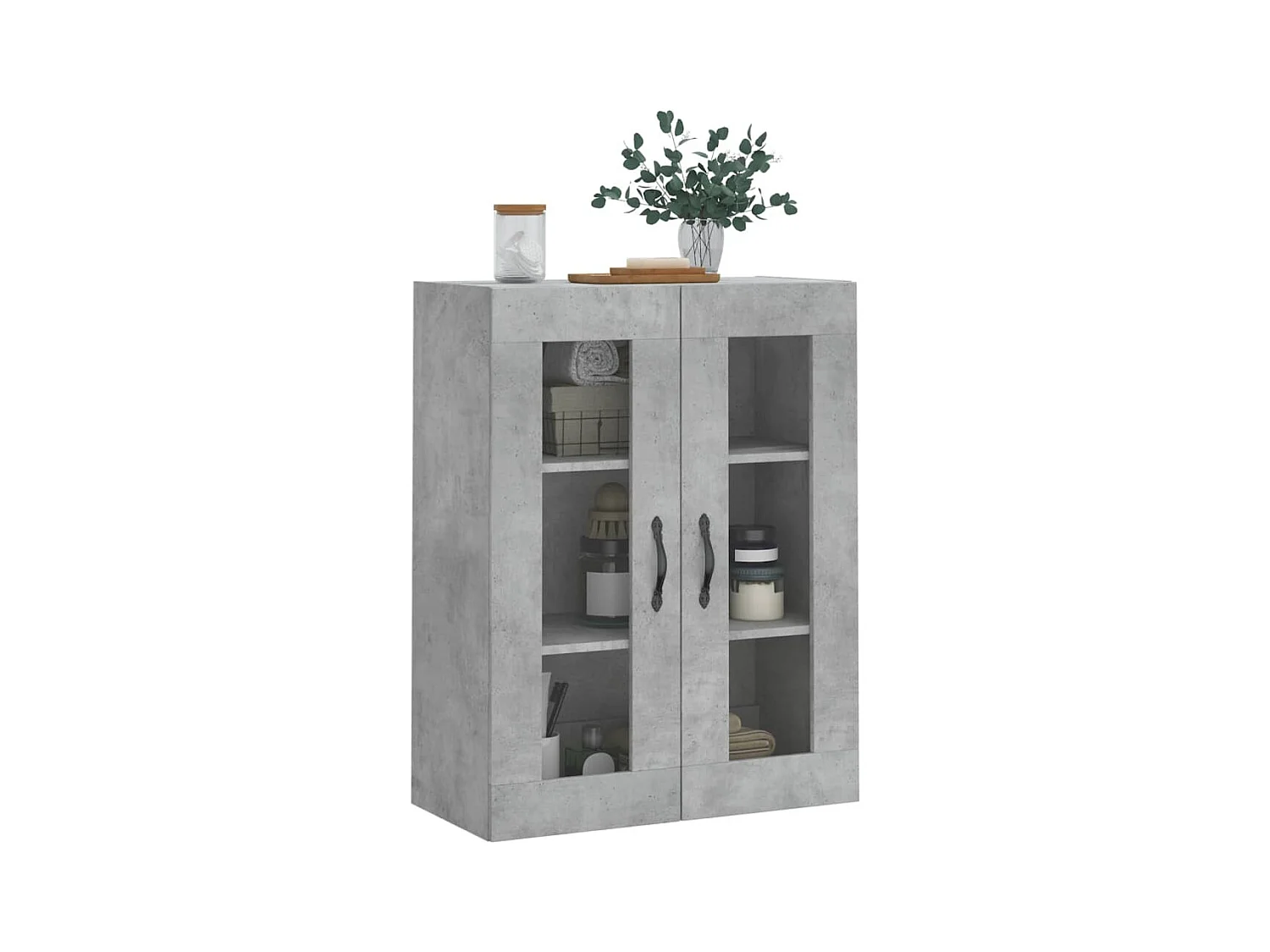 Armoire murale gris béton 69,5x34x90 cm bois d'ingénierie