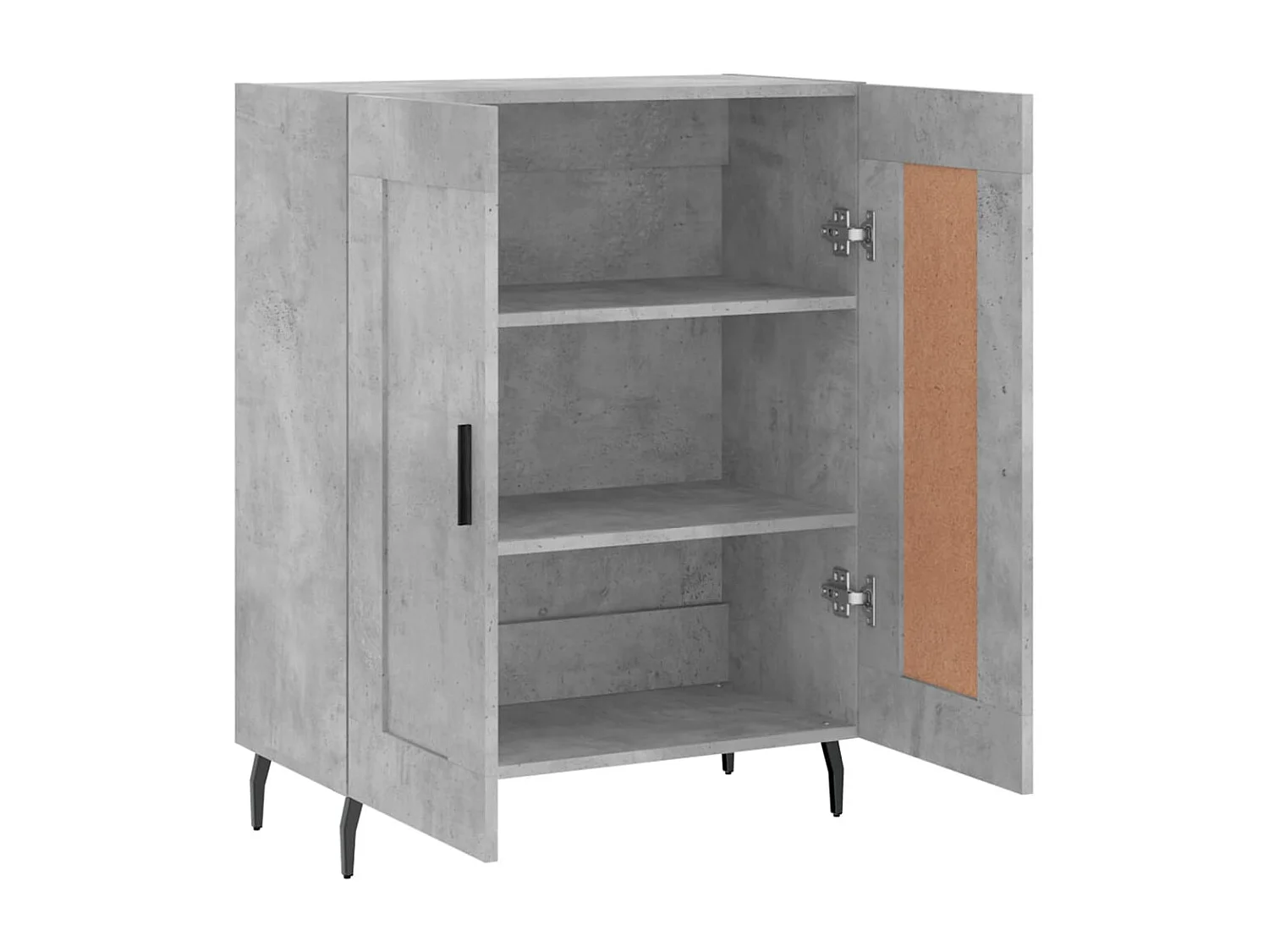 Credenza grigio cemento 69,5x34x90 cm in legno ingegnerizzato