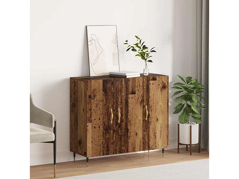 Buffet Marron 90 x 34 x 80 cm Bois d'ingénierie