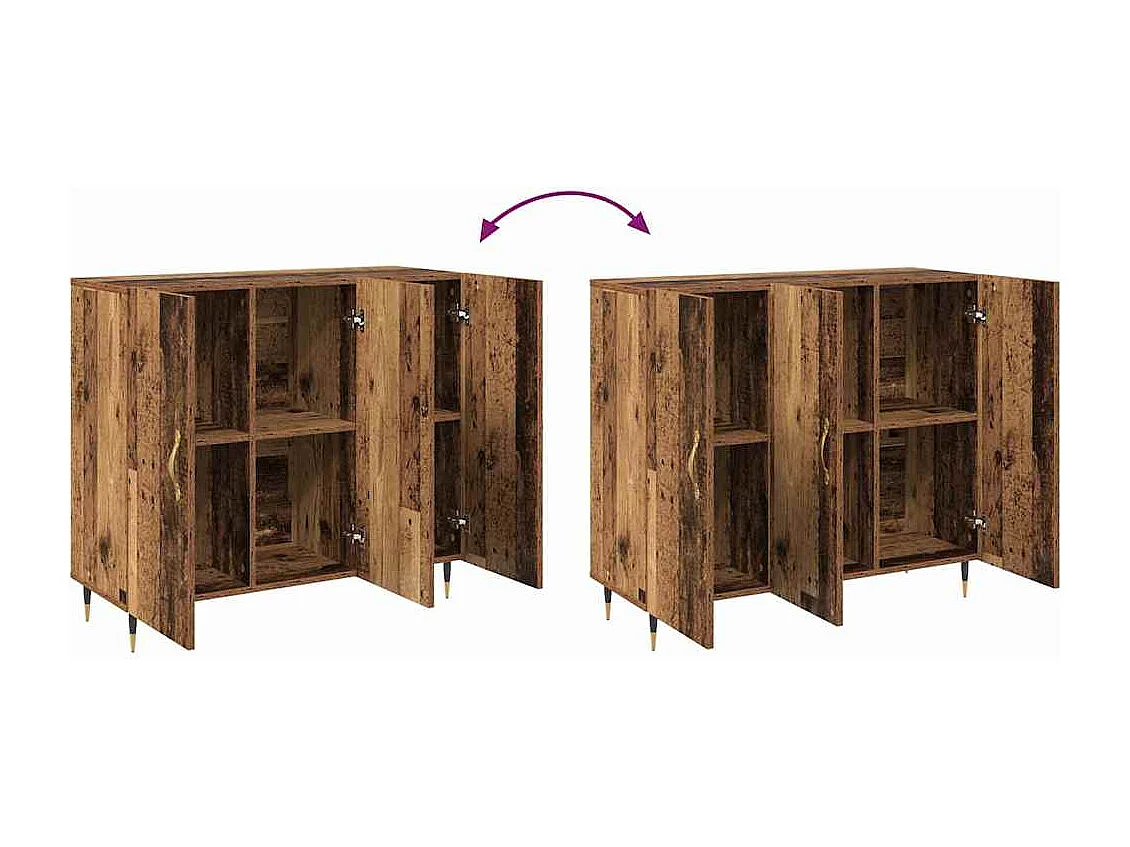 Credenza marrone 90 x 34 x 80 cm in legno ingegnerizzato