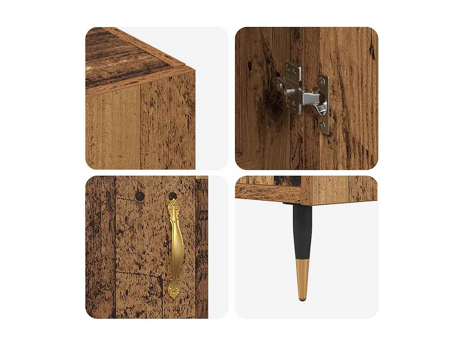 Credenza marrone 90 x 34 x 80 cm in legno ingegnerizzato