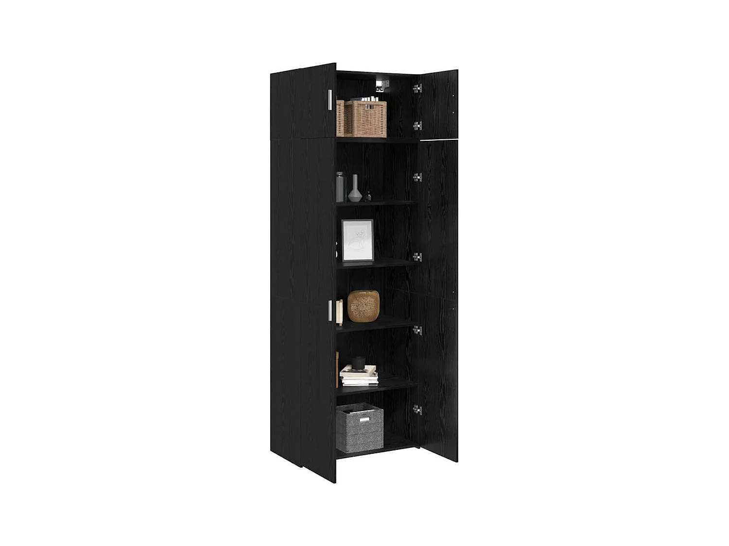Armoire de rangement Chêne noir 80 x 41 x 225 cm