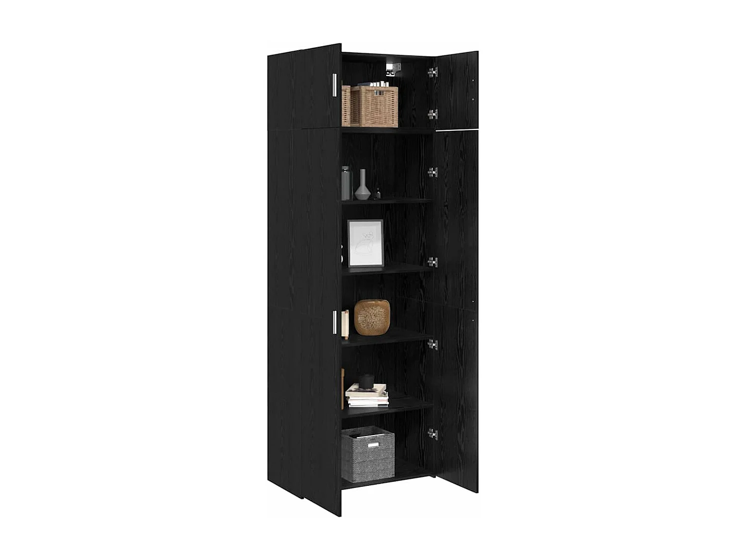 Armoire de rangement Chêne noir 80 x 41 x 225 cm