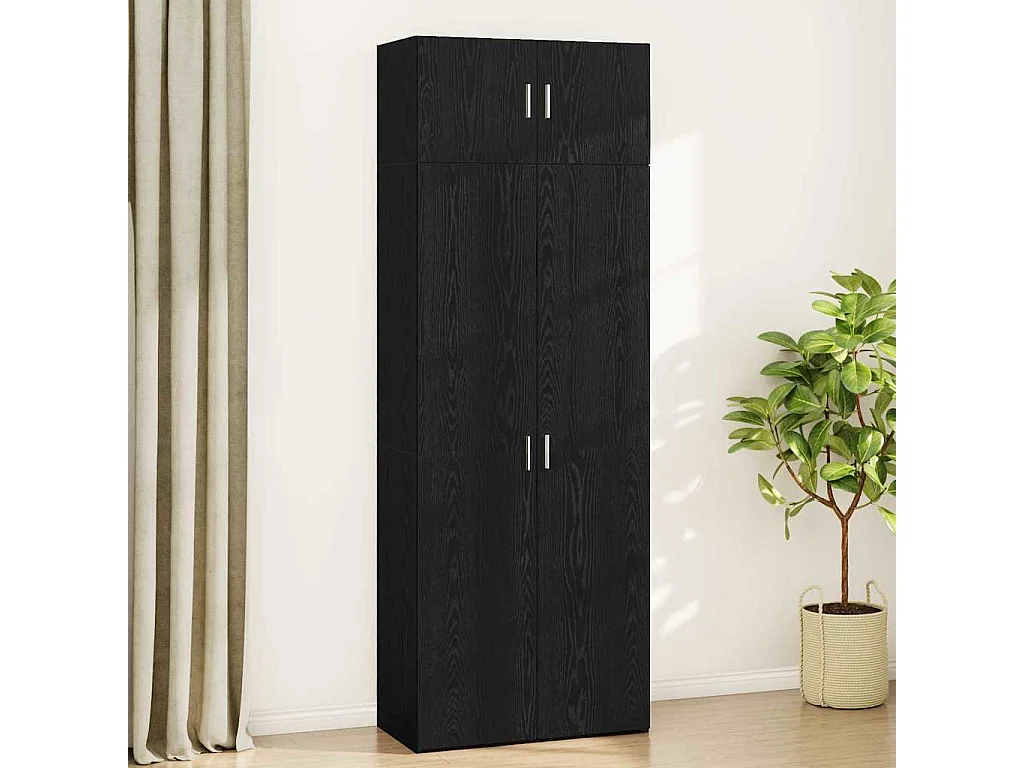 Armoire de rangement Chêne noir 80 x 41 x 225 cm