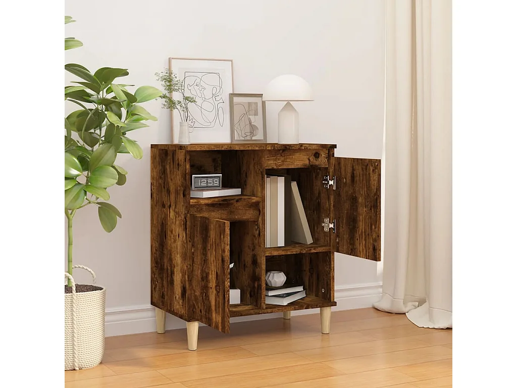 Credenza in rovere affumicato 60x35x70 cm in legno ingegnerizzato